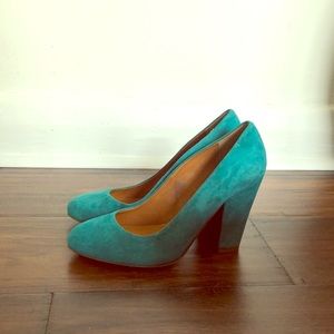 MADEWELL BLOCK PUMPS SIZE 6 suede